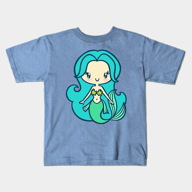 A Mermaid Without Her Pants Kids T-Shirt by Ellador